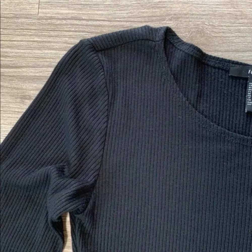 Longsleeve Mini Skater Knit Dress Black Size Small - Picture 7 of 9